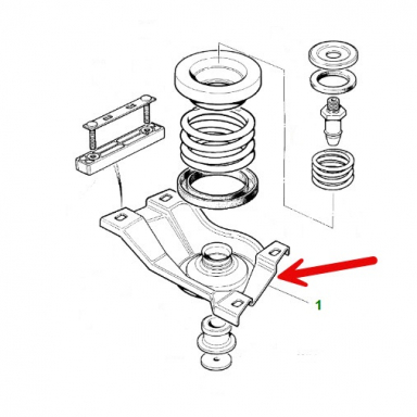 USED TRANSMISSION CROSSMEMBER, STAMPED STEEL  CCC6866